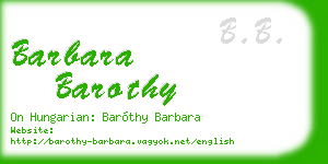 barbara barothy business card