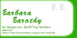 barbara barothy business card